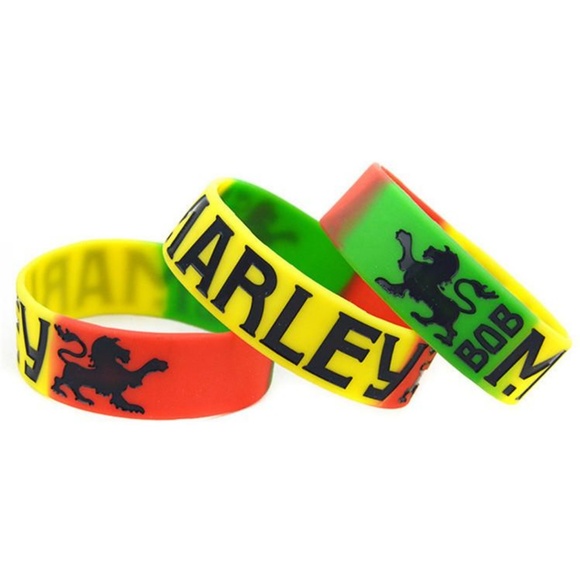 (2)WOMEN'S BOB MARLEY BRACELETS ACCESSORIES REGGAE MUSIC LION IRON ZION BRACELET - Picture 3 of 3